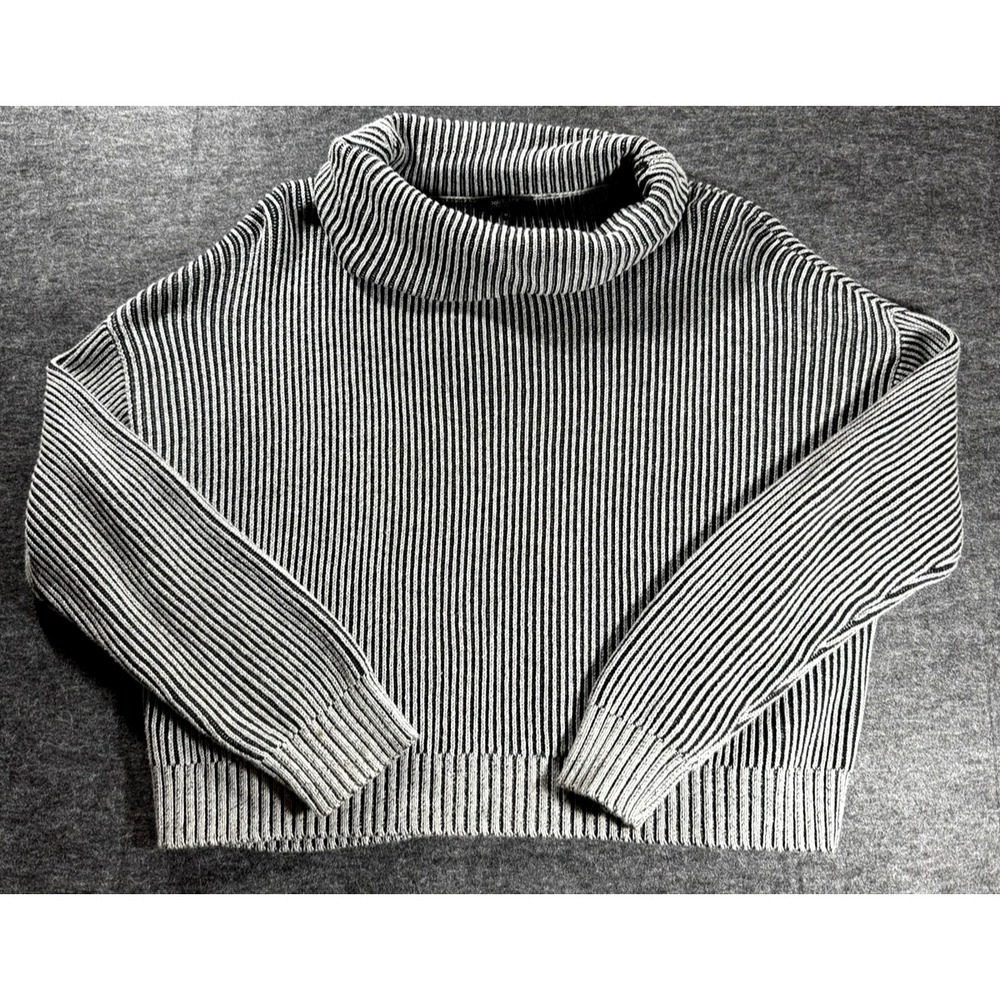 Bobi Black Revolve Sweater Womens Medium Cotton Heather Grey Cozy Designer